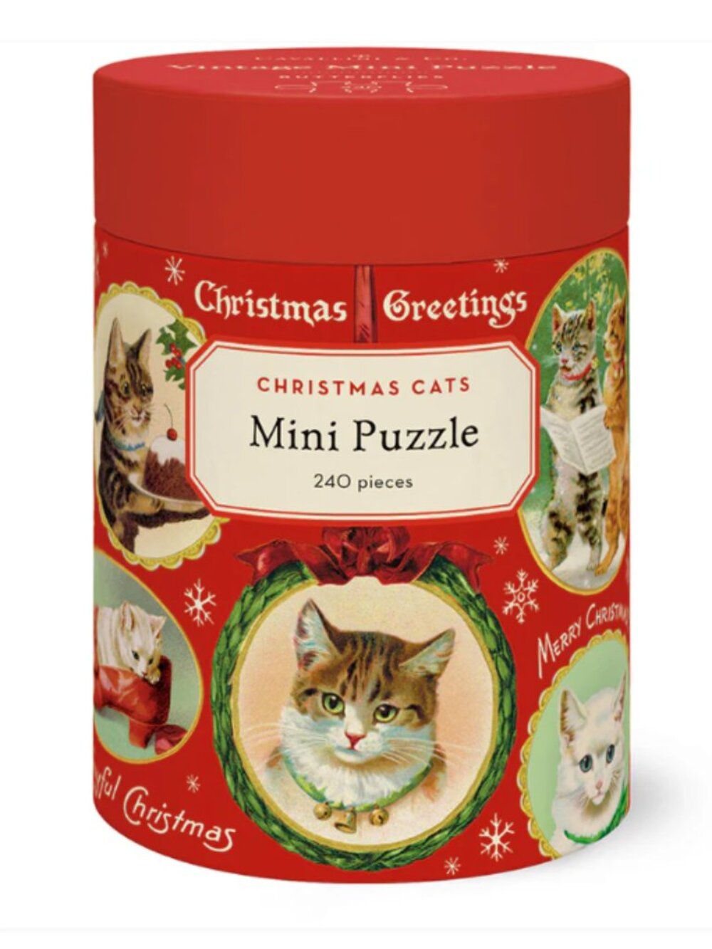 CATS MINI PUZZLE NWT -Christmas Cats